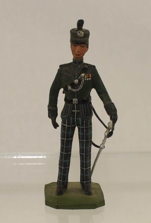 7cm tall in box Military Officer Standing holding hat Elastolin Preiser 