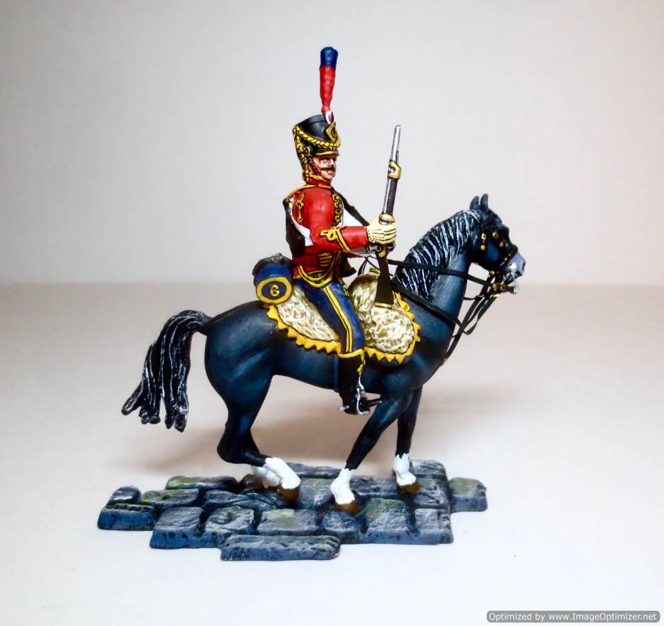 Painted Tin Toy Soldier Knight Riding Horse #12 54mm 1/32 